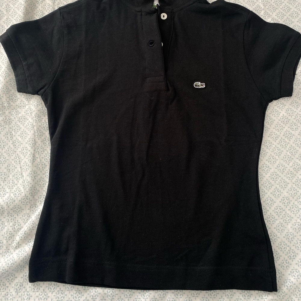 Black Lacoste polo